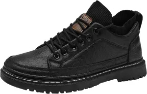 2022 New Men's Fashion Trend Car Stitching Round Toe Canvas Casual Men Comfy Casual Microfiber Leather Shoes