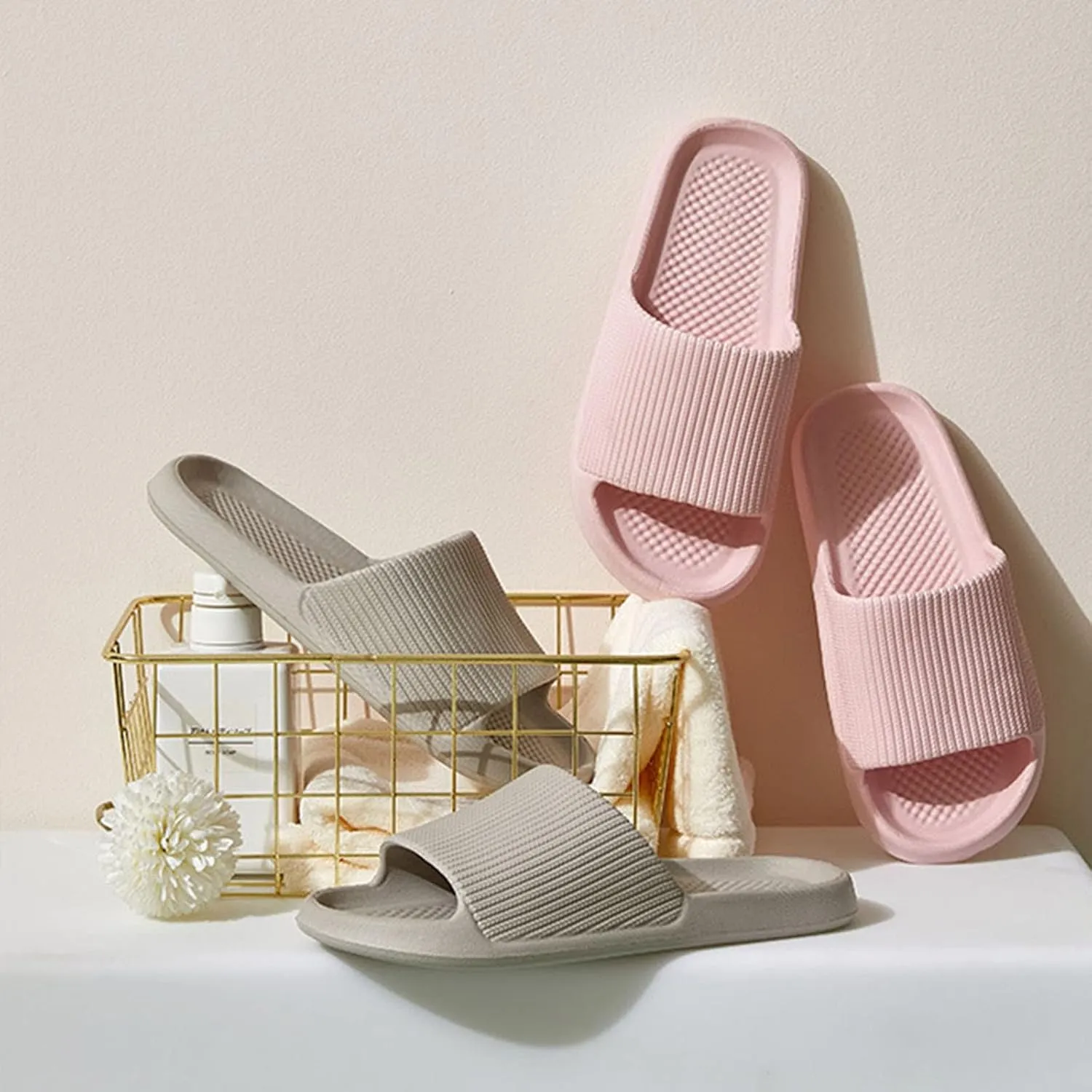 Bathroom Slippers Men Shower Shoes Women Mens Slides Womens Slides House Gym Open Toe Slippers