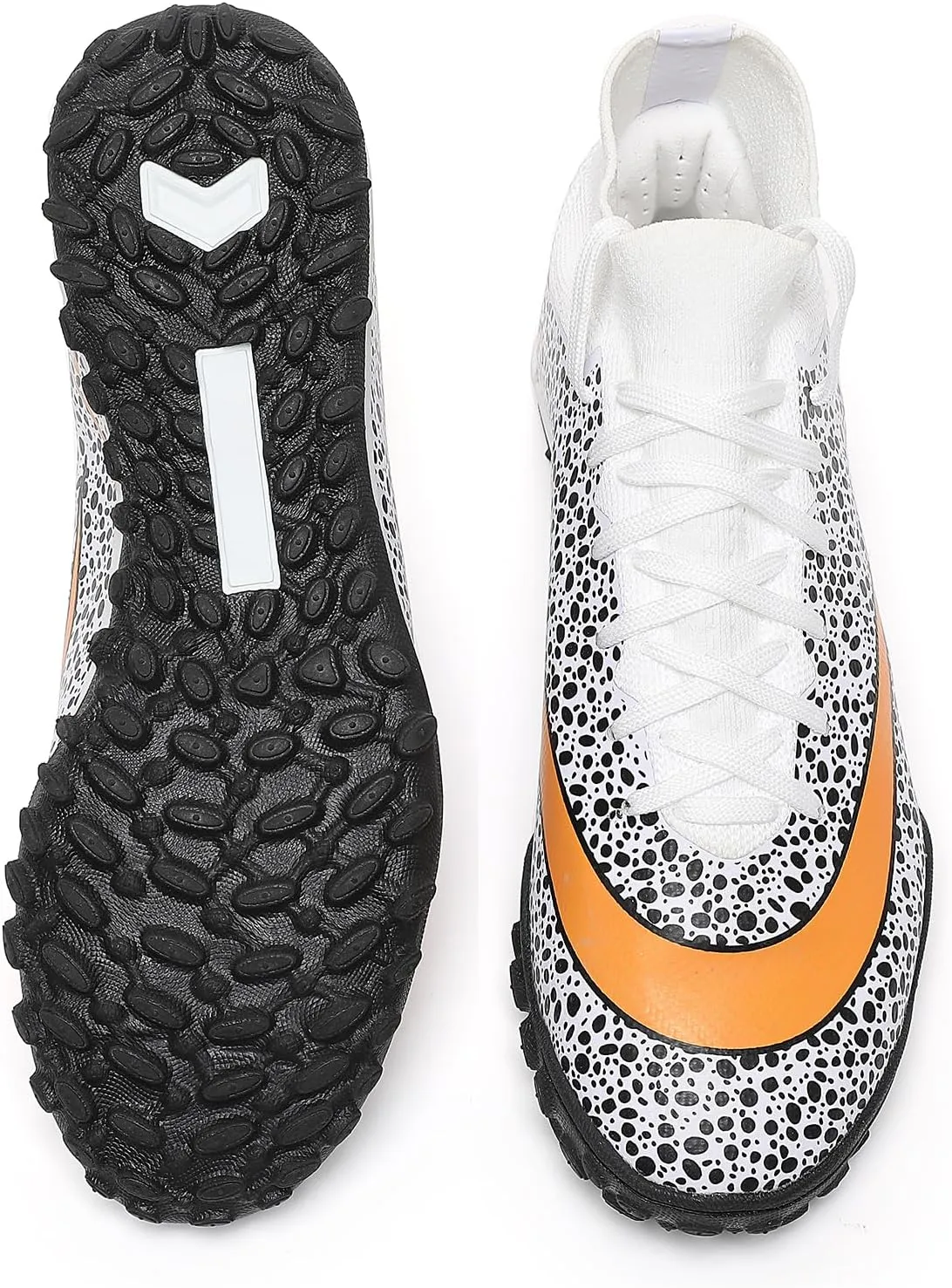 Boys Soccer Shoes Indoor Futsal Turf Big Kids Soccer Cleats Youths TF High-Top Football Boots for Athletic Training