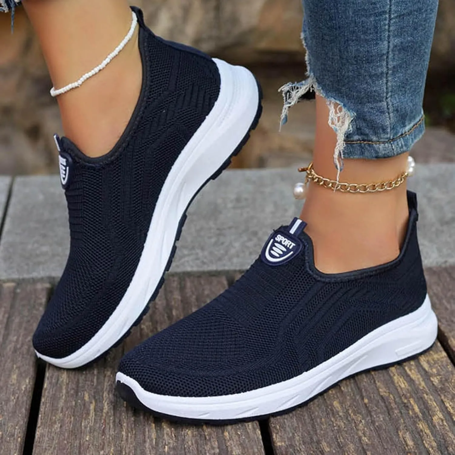 Breathable Fashion Sneakers for Women Breathable Zero Drop Adjustable Barefoot Shoes Lightweight Workout Shoe