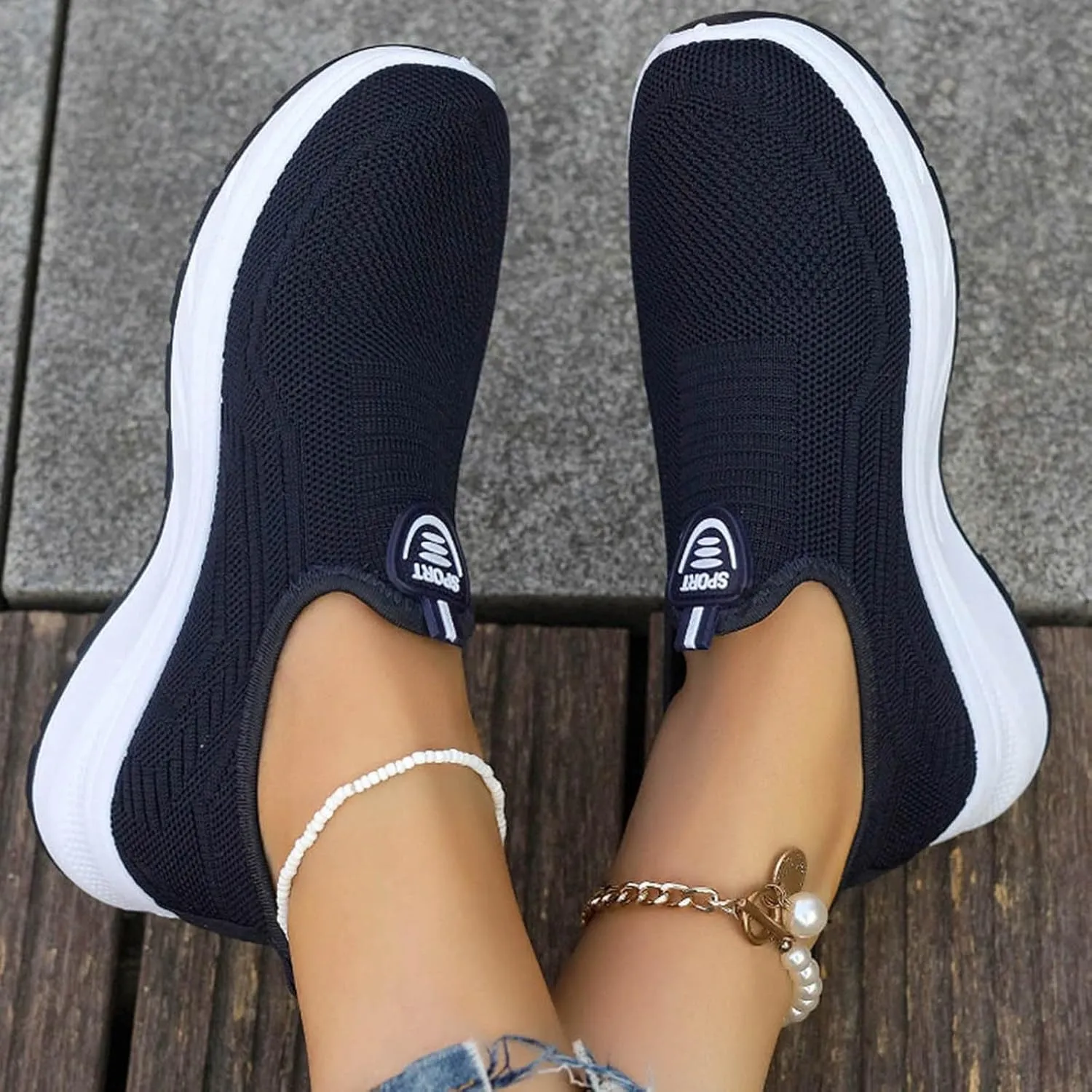 Breathable Fashion Sneakers for Women Breathable Zero Drop Adjustable Barefoot Shoes Lightweight Workout Shoe