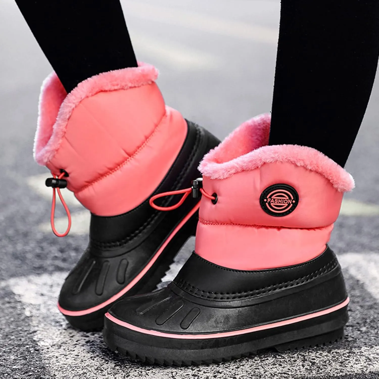 Children Shoes Snow Boots Girls Boys Outdoor Boots Non Slip Warm Boots Cotton Snow Boots Toddler Glitter Boots Size 9