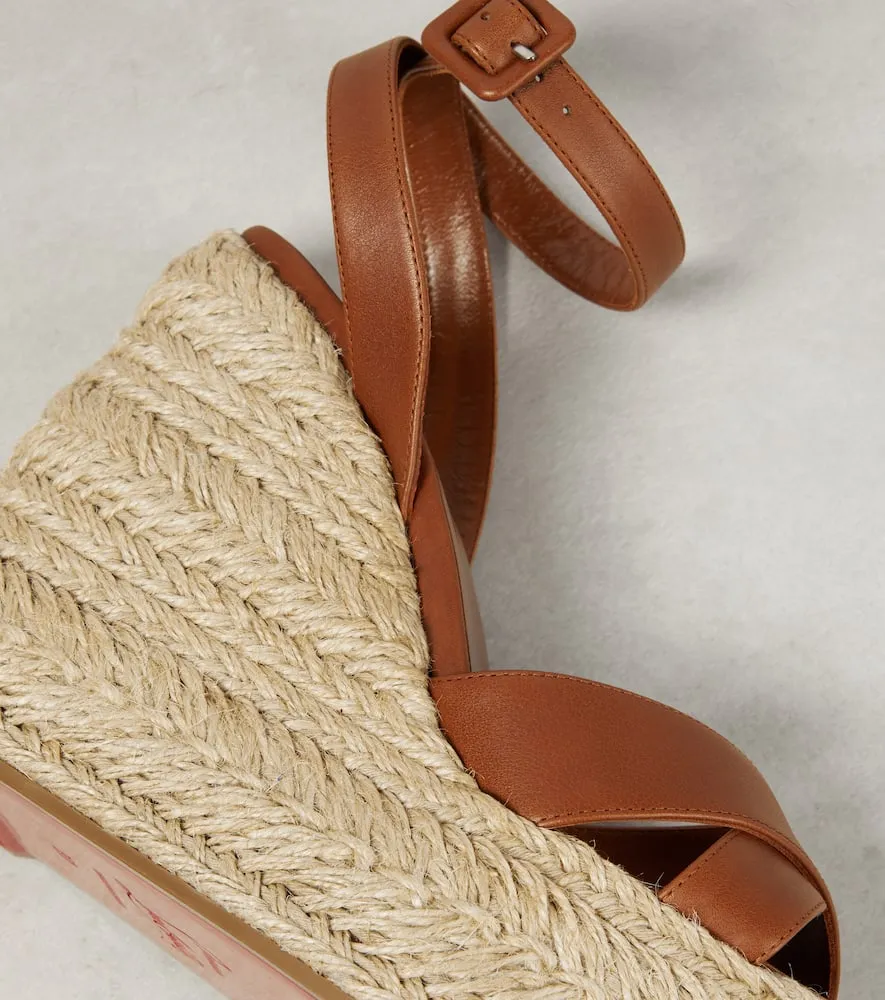 Christian Louboutin Mariza Zeppa leather espadrille sandals