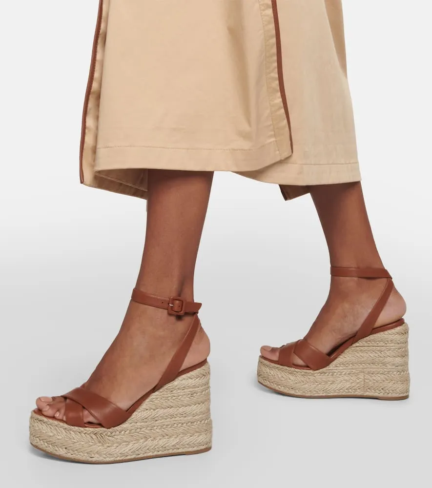 Christian Louboutin Mariza Zeppa leather espadrille sandals