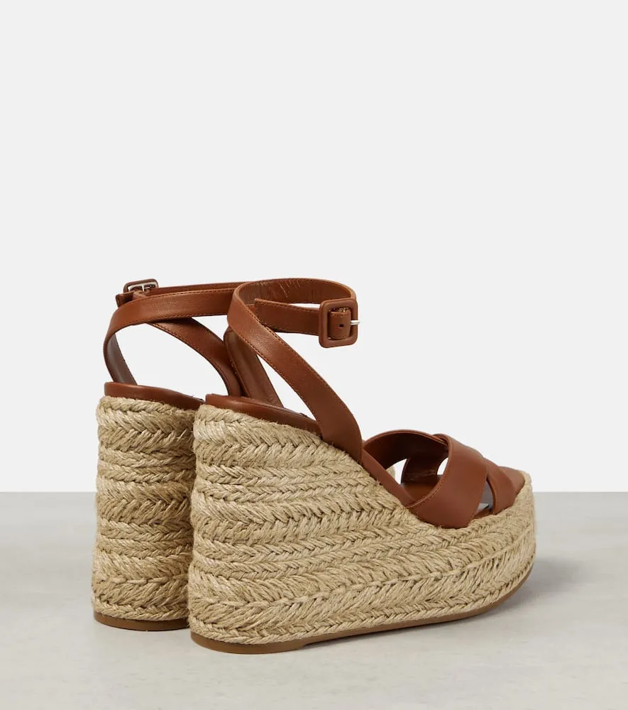 Christian Louboutin Mariza Zeppa leather espadrille sandals