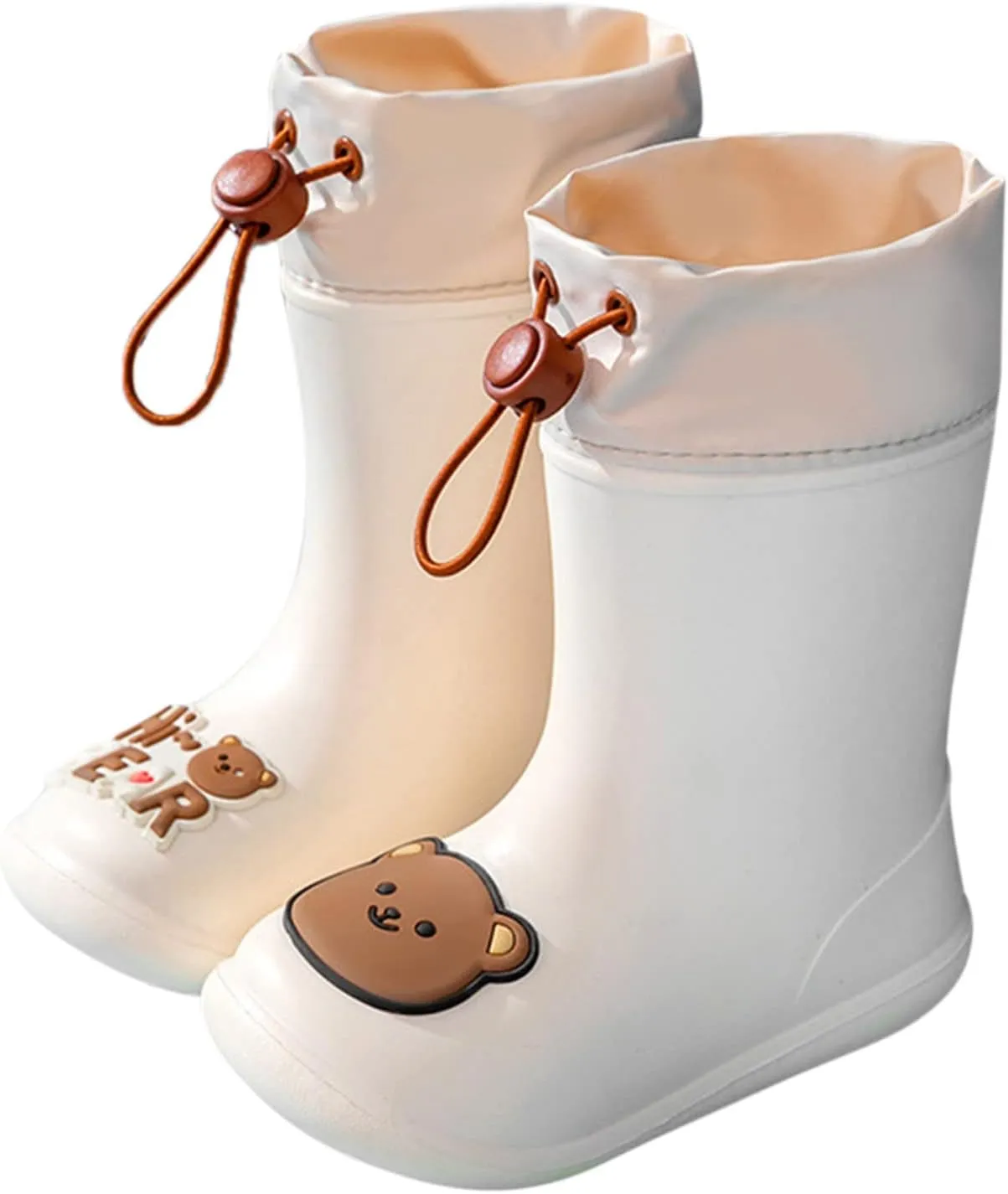Classic Rain Boots for Boys Girls, Toddler Rubber Rain Boots Infant Cartoon Boys Girls Rubber Waterproof Rain Shoes (A, 14.00)