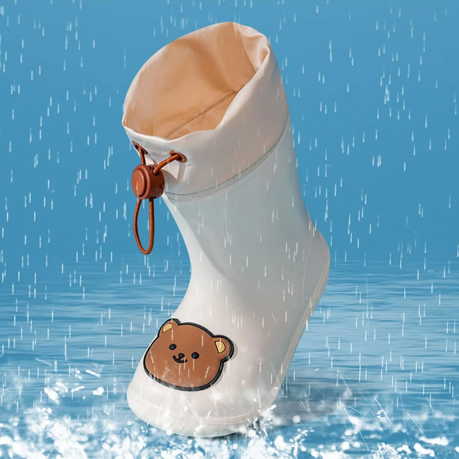 Classic Rain Boots for Boys Girls, Toddler Rubber Rain Boots Infant Cartoon Boys Girls Rubber Waterproof Rain Shoes (A, 14.00)