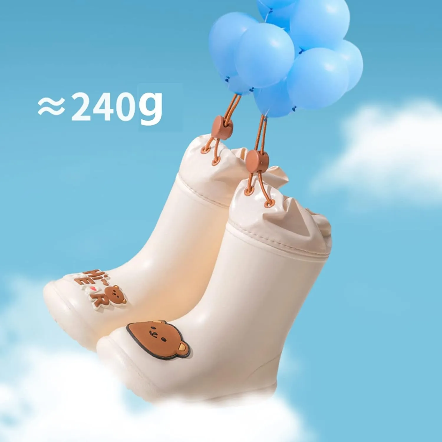 Classic Rain Boots for Boys Girls, Toddler Rubber Rain Boots Infant Cartoon Boys Girls Rubber Waterproof Rain Shoes (A, 14.00)