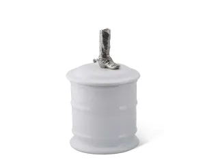 Cowboy Boot Stoneware Canister-Short