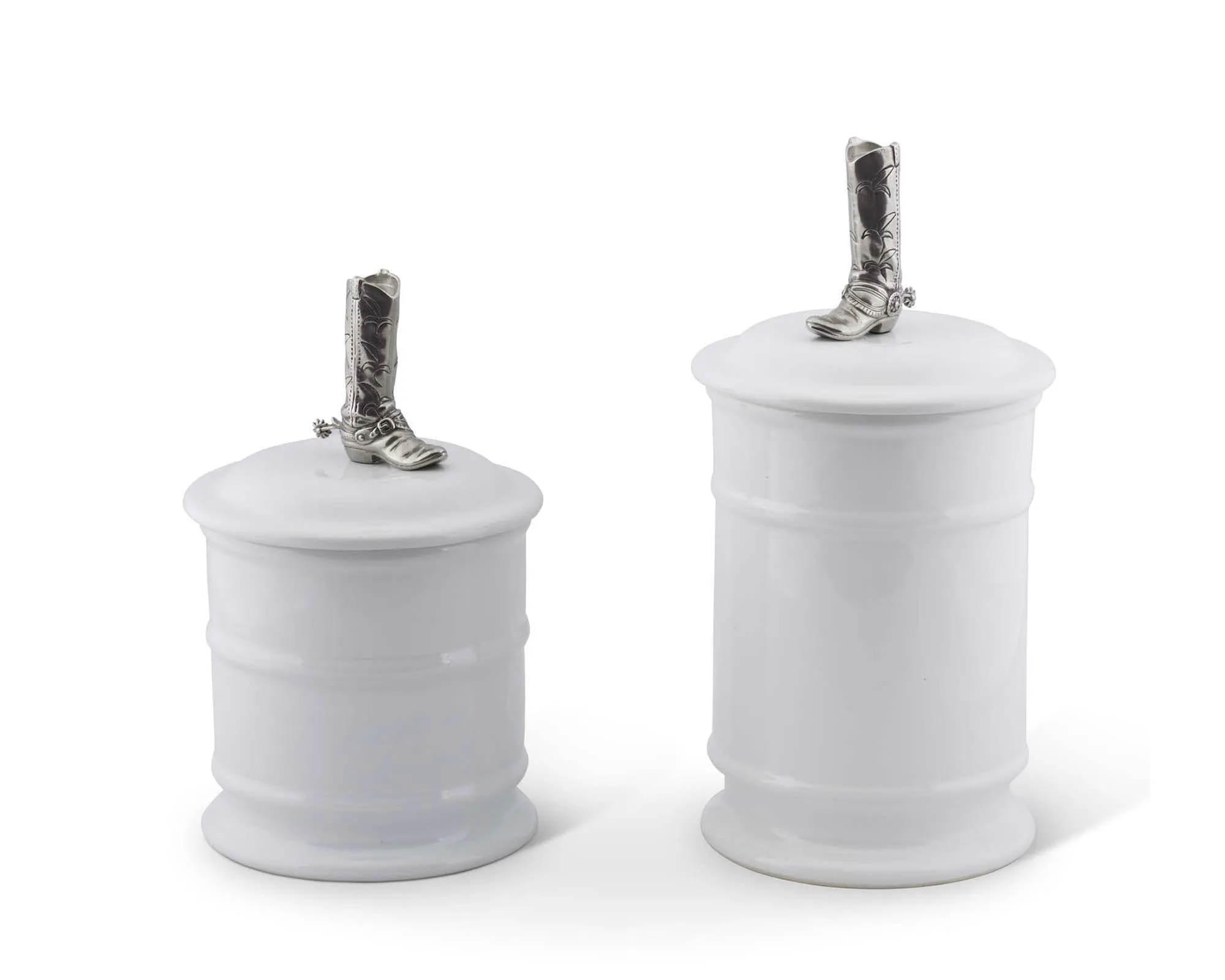 Cowboy Boot Stoneware Canister-Short