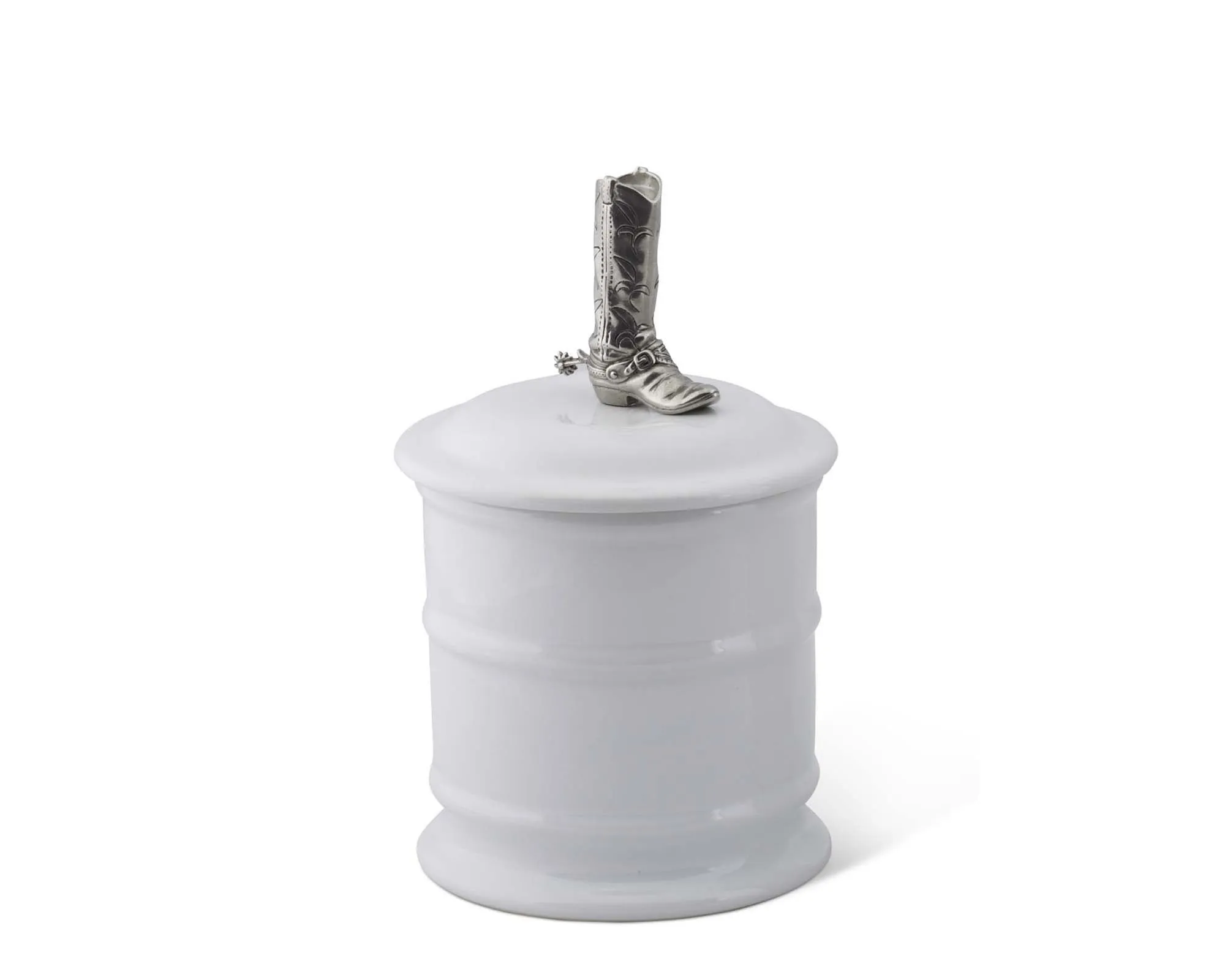 Cowboy Boot Stoneware Canister-Short