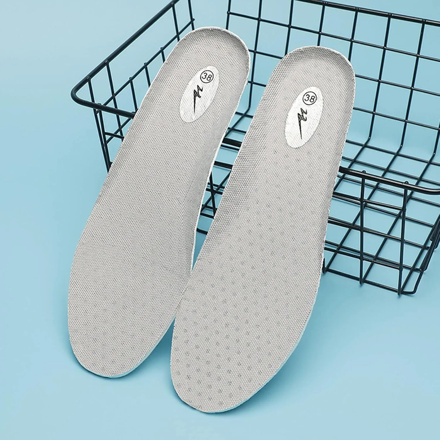 CsgrFagr Suitable for Men and Women Memory Insole Breathable Mesh Orthopedic Insole Shoes Insoles for Men Thick (Grey, 7)