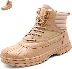 DevilAngel Men's Secret Service Combat Boots, Outdoor Lightweight Military Boots, Waterproof Hiking Boots (Sand color,7.5,7.5)