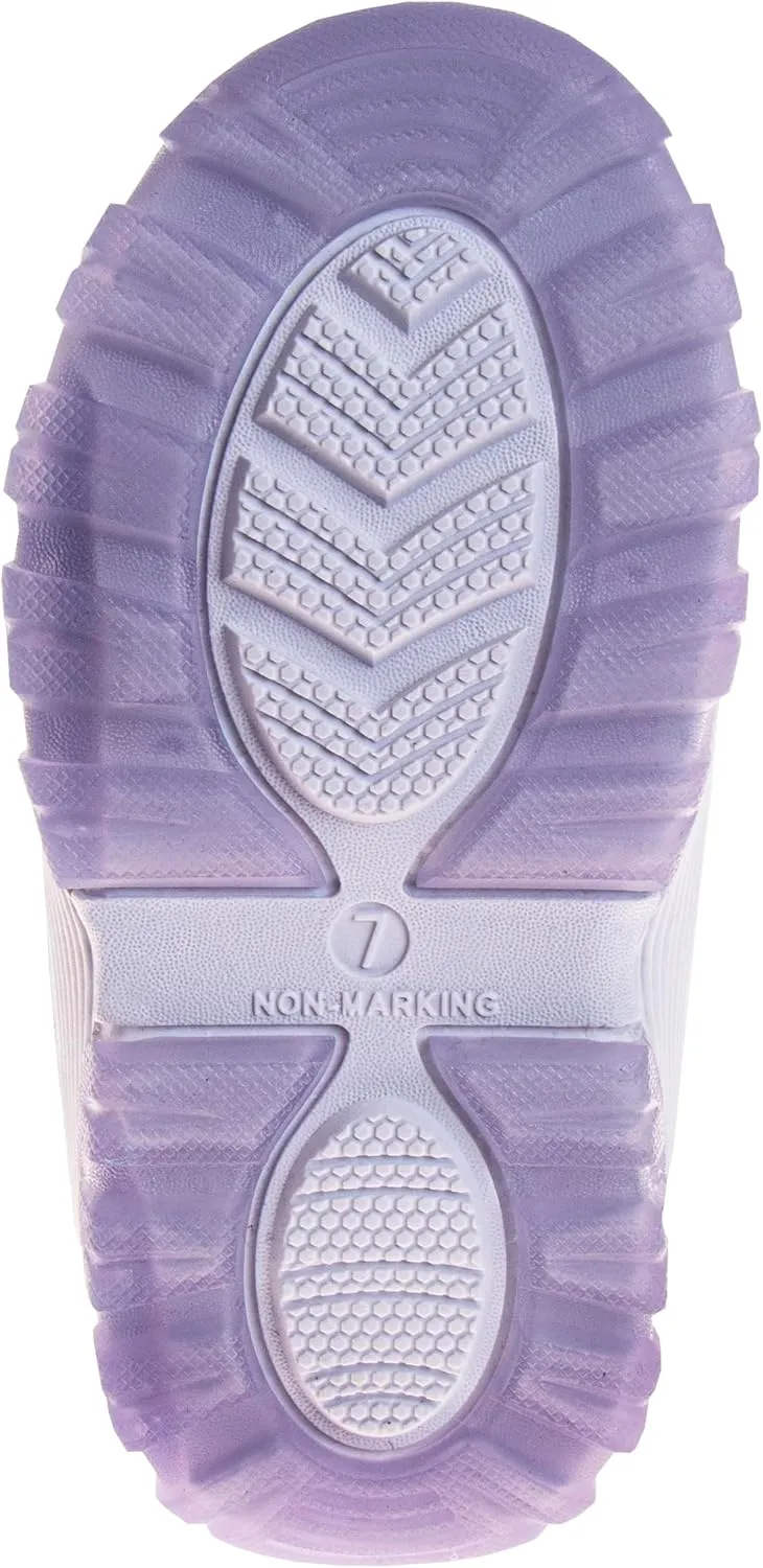 Disney Frozen Elsa and Anna Snowflakes - Girls Insulated Warm Waterproof Winter Snow Boots (Toddler-Little Kid)