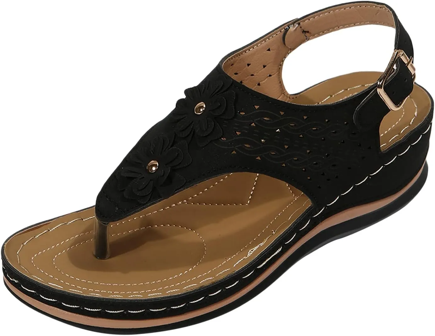 Eduavar Sandals for Women Casual, Women's Sandals Fashion Sport Open Toe Sandals Shoes Casaul Wedge Platforms Sandals