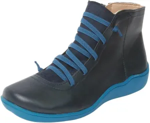 Fall Boots Womens Ankle Boots Arch Support Flat Heel Fashion Lace Up Zipper Booties Cowboy Walking Short Bootie
