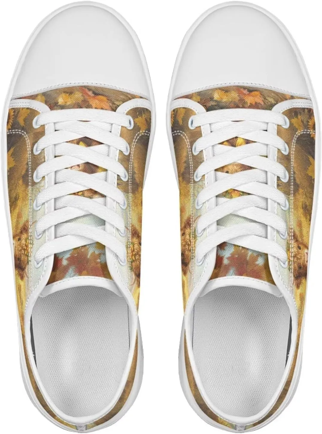 Fall Girls Canvas Sneakers Low-Top Slip On Shoes Non Slip Wide Tennis Shoes Flat Classis Sneakers for Women