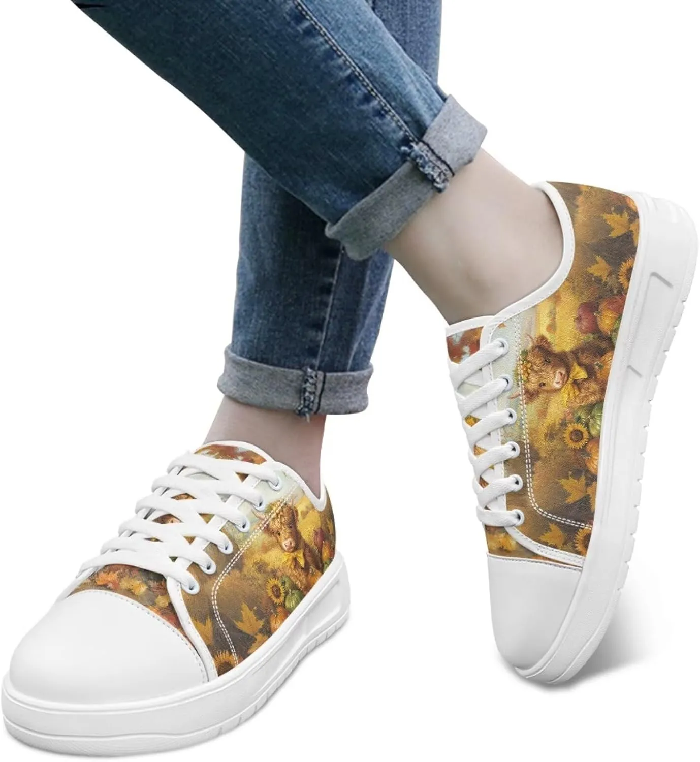Fall Girls Canvas Sneakers Low-Top Slip On Shoes Non Slip Wide Tennis Shoes Flat Classis Sneakers for Women