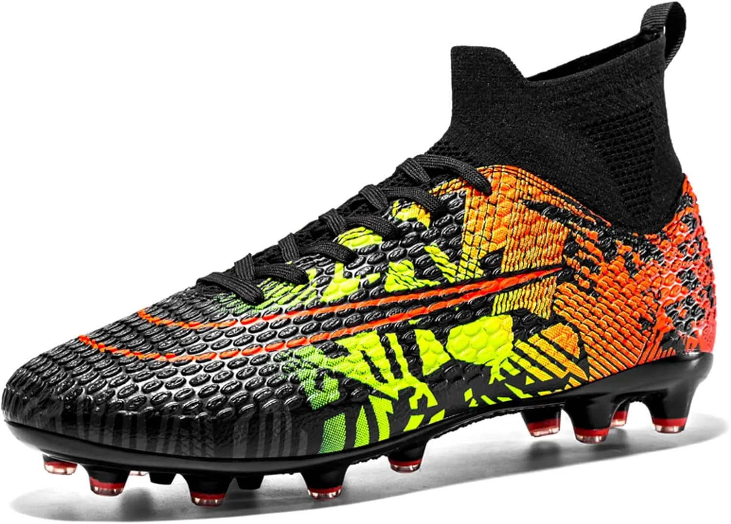 FLIOZY Mens Soccer Cleats Football Boots Professional Competition Training Sneakers Boy's Outdoor TF Turf Athletic Football Boots