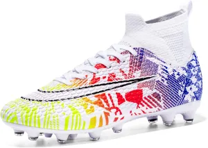 FLIOZY Mens Soccer Cleats Football Boots Professional Competition Training Sneakers Boy's Outdoor TF Turf Athletic Football Boots
