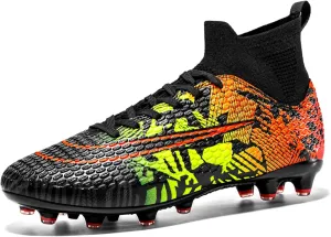FLIOZY Mens Soccer Cleats Football Boots Professional Competition Training Sneakers Boy's Outdoor TF Turf Athletic Football Boots