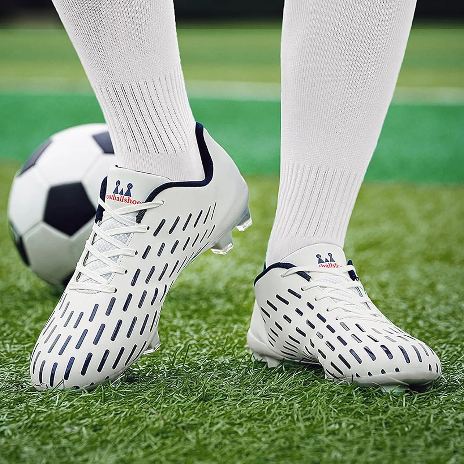 FLIOZY Men's Soccer Shoes Teenager Football Shoes Professional Athletic Training Sneakers Outdoor Indoor Football Boots Little Kids/Big Kids