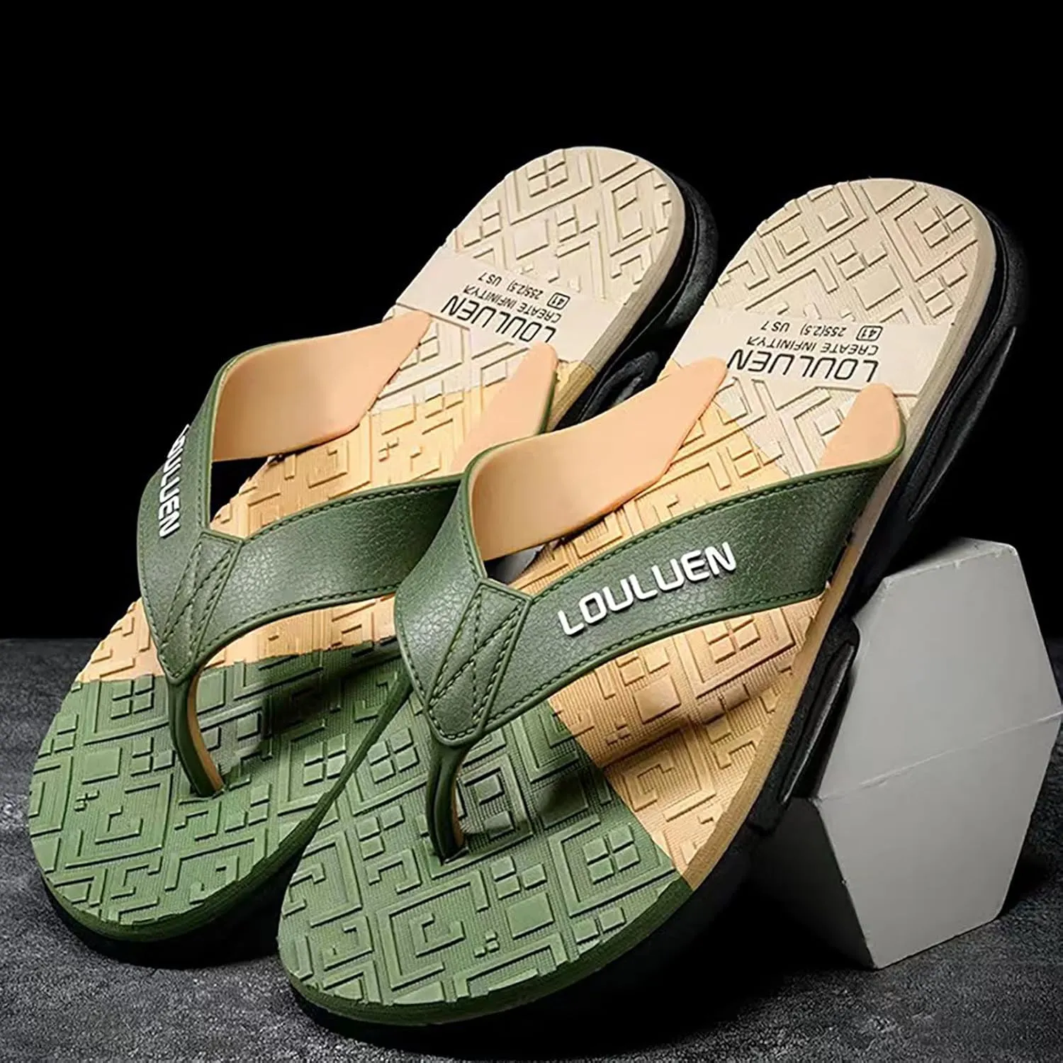 Flip Flops Arch Support Recovery Foreign Trade Flip Flops For Men Beach Slippers For Men Summer Non Slip External