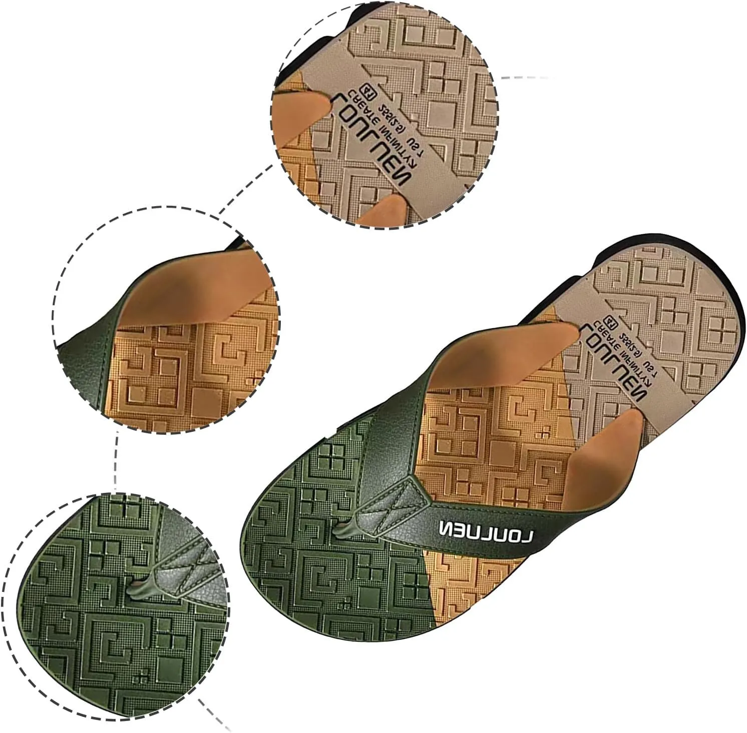 Flip Flops Arch Support Recovery Foreign Trade Flip Flops For Men Beach Slippers For Men Summer Non Slip External