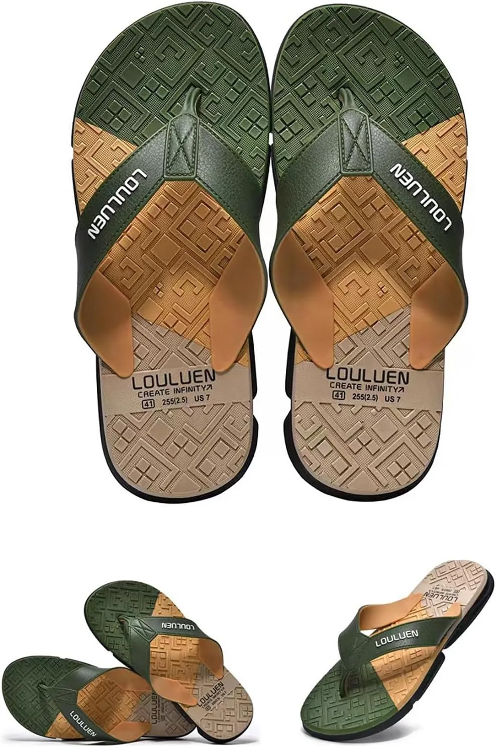 Flip Flops Arch Support Recovery Foreign Trade Flip Flops For Men Beach Slippers For Men Summer Non Slip External