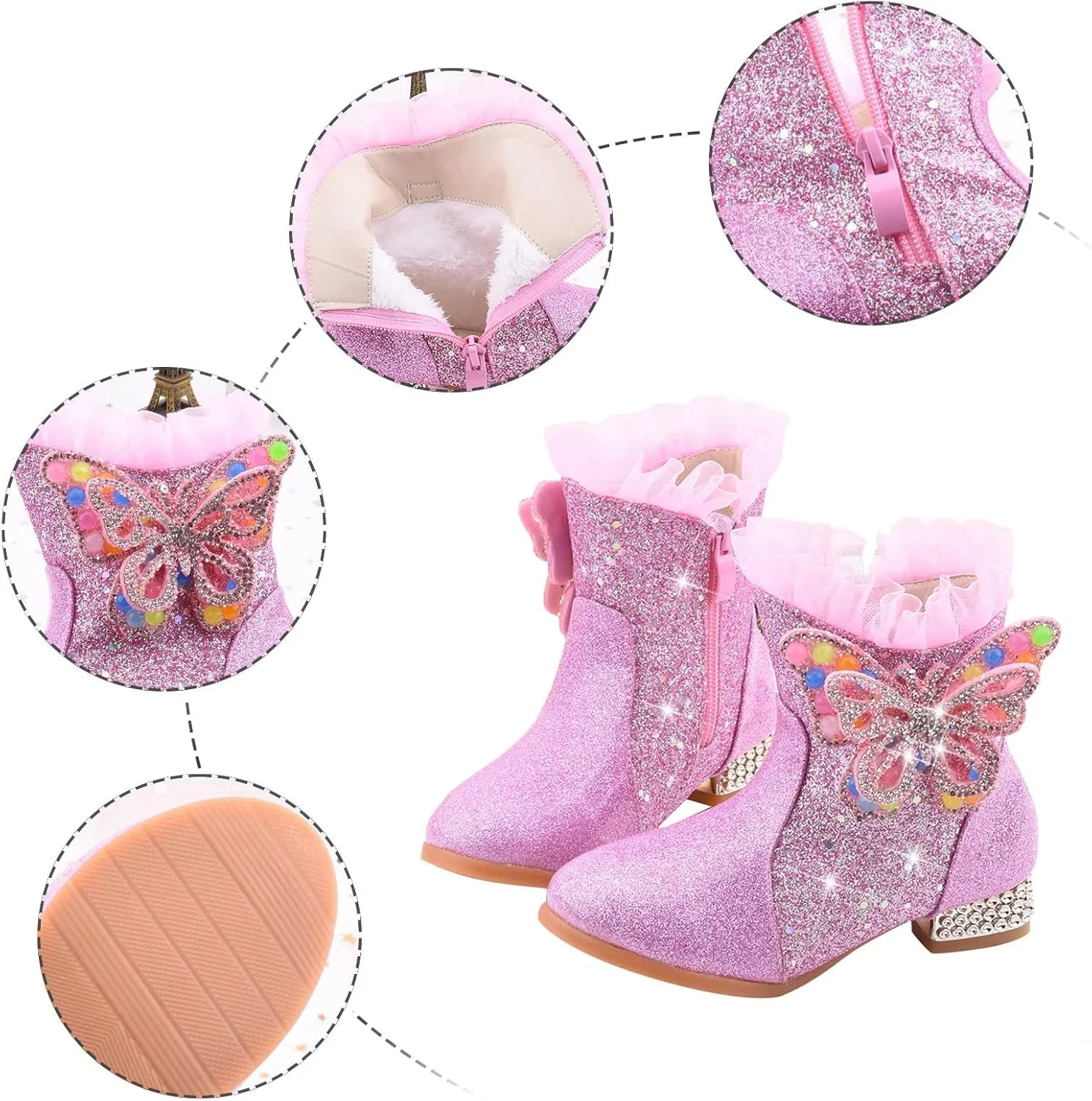 Girls Booties Kid Shoes Short Boots Girls Princess Boots Children Boots Princess Shoes Boots for Girls Big Kids