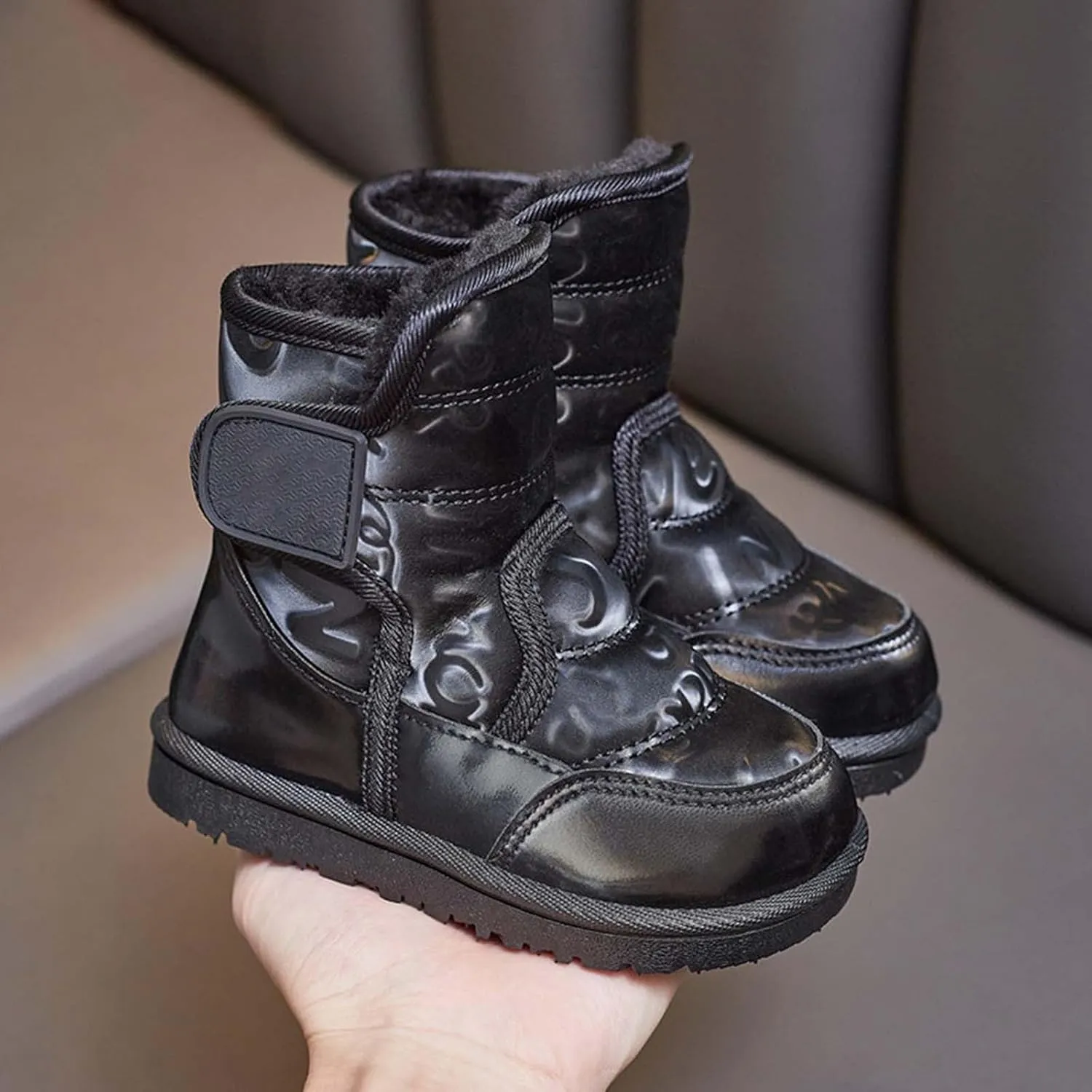 Girls Boys Snow Boots Outdoor Warm Comfortable Non Slip Mid Calf Padded Small Big Kids Winter Shoes Kid Winter