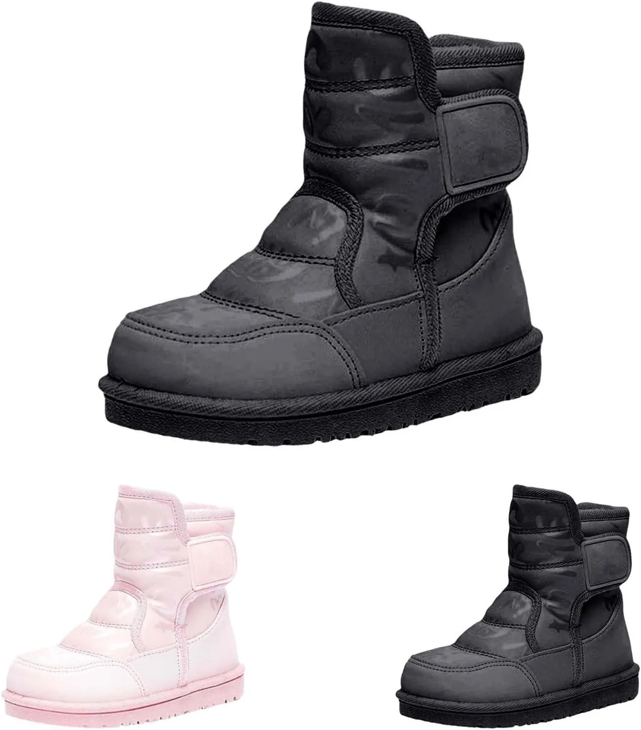 Girls Boys Snow Boots Outdoor Warm Comfortable Non Slip Mid Calf Padded Small Big Kids Winter Shoes Kid Winter