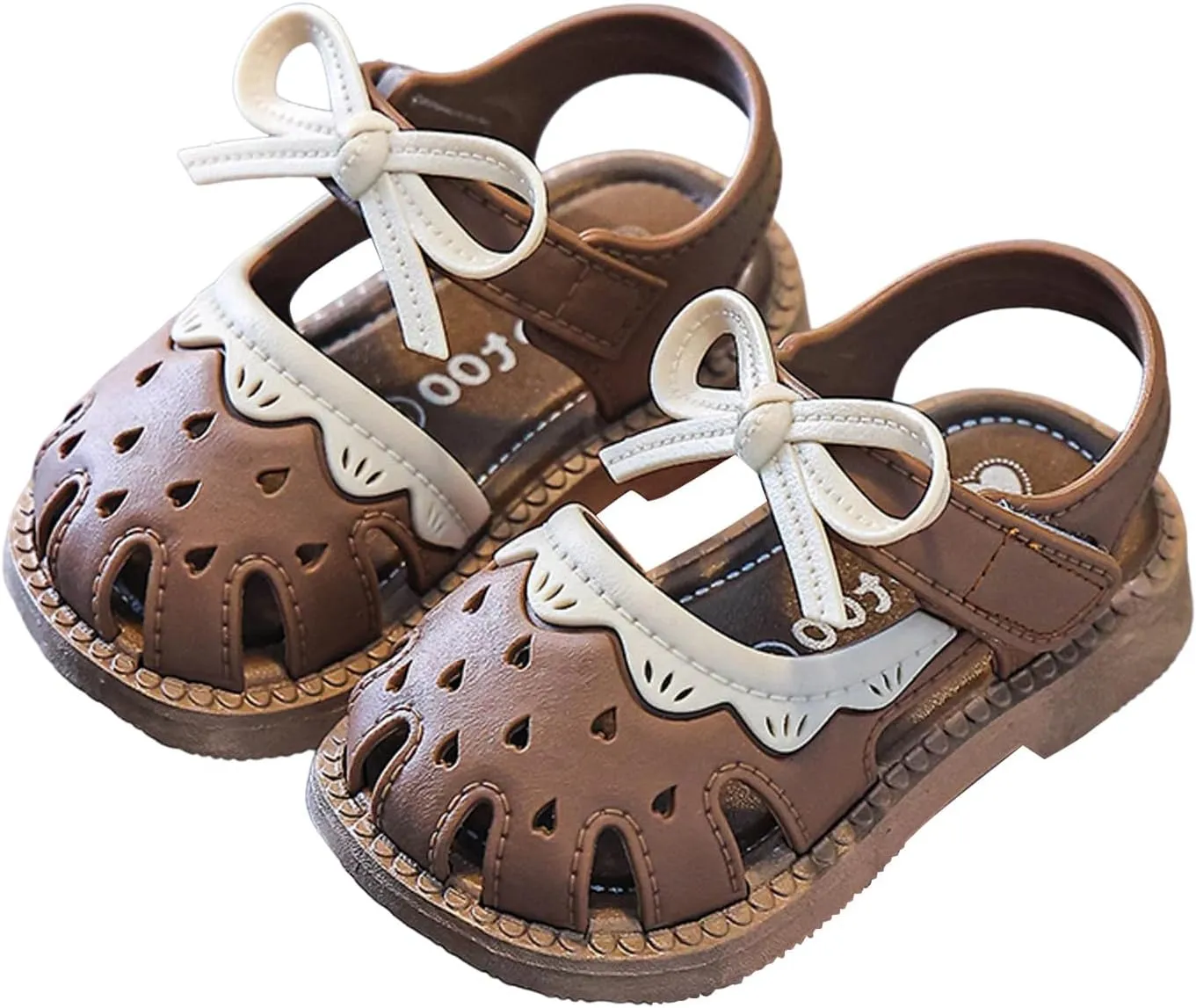 Girls Print Sandal Shoes Summer Girls Breathable Sandals Soft Bottom Non Slip Baby Walking Shoes Hollow Sandals