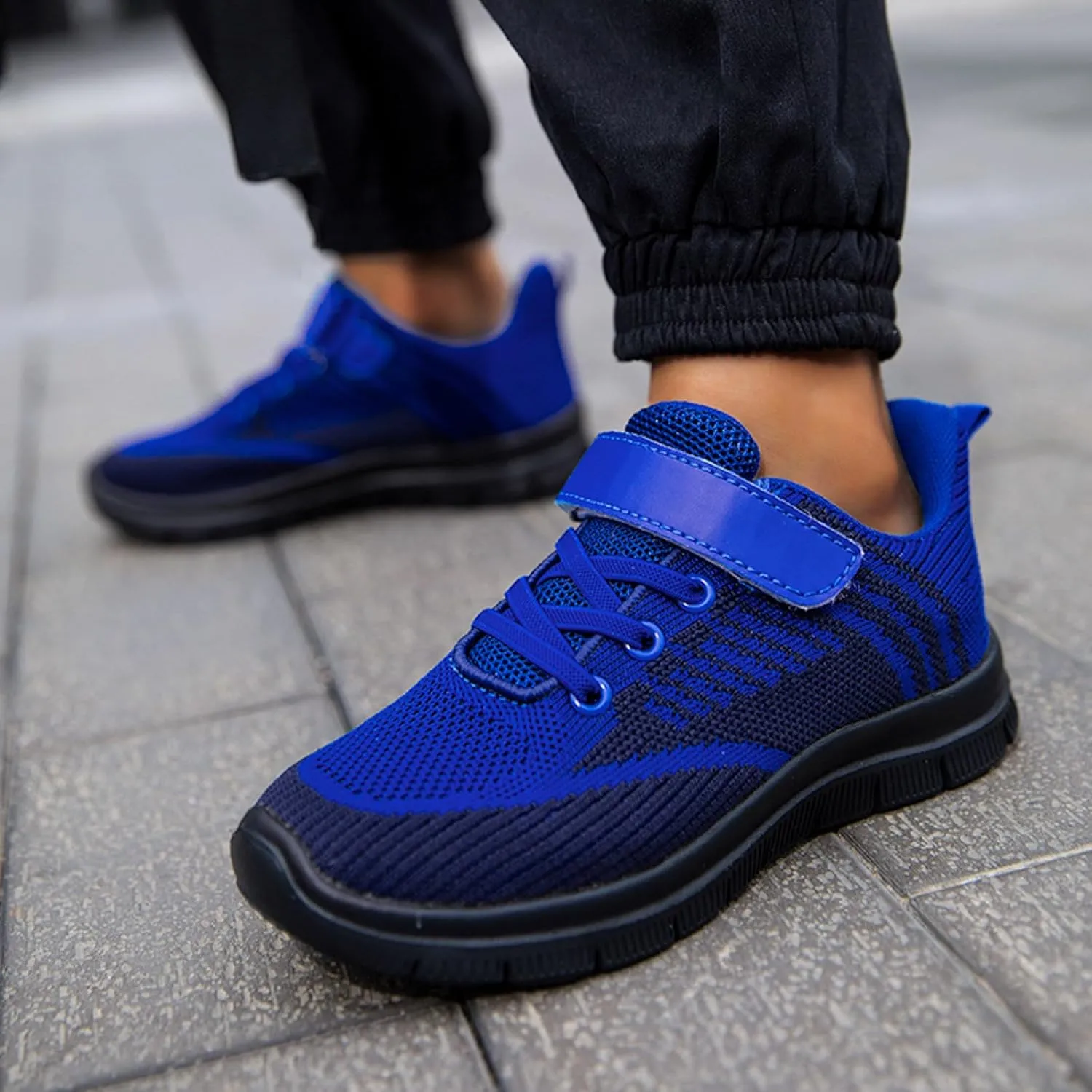Girls Sneakers, Fashion Athletic Running Sports Sneakers Kids Breathable Mesh Lace Up Walking Shoes