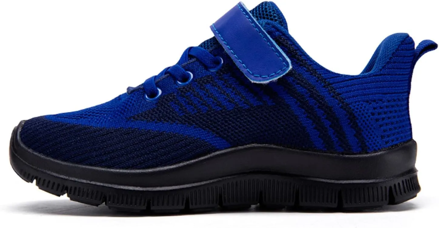 Girls Sneakers, Fashion Athletic Running Sports Sneakers Kids Breathable Mesh Lace Up Walking Shoes