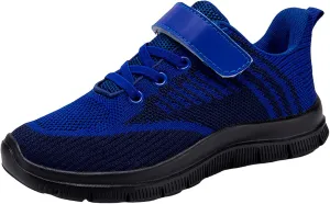 Girls Sneakers, Fashion Athletic Running Sports Sneakers Kids Breathable Mesh Lace Up Walking Shoes
