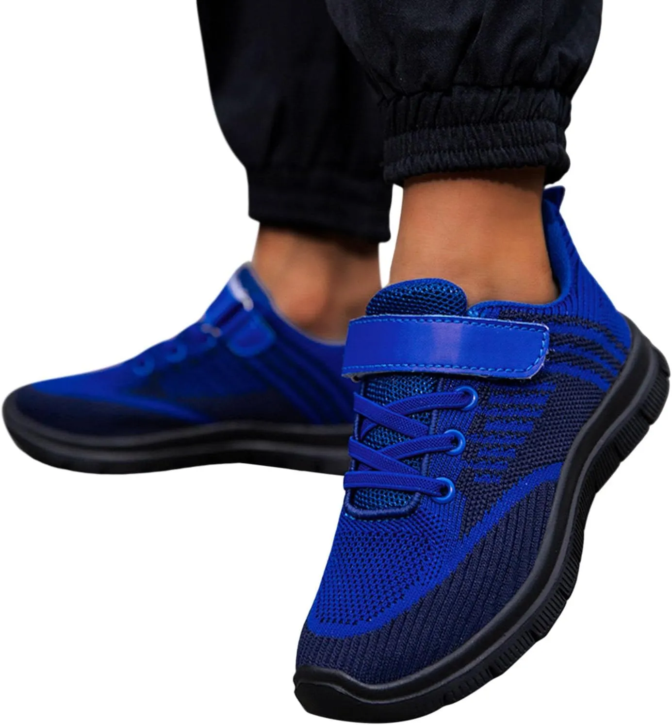 Girls Sneakers, Fashion Athletic Running Sports Sneakers Kids Breathable Mesh Lace Up Walking Shoes