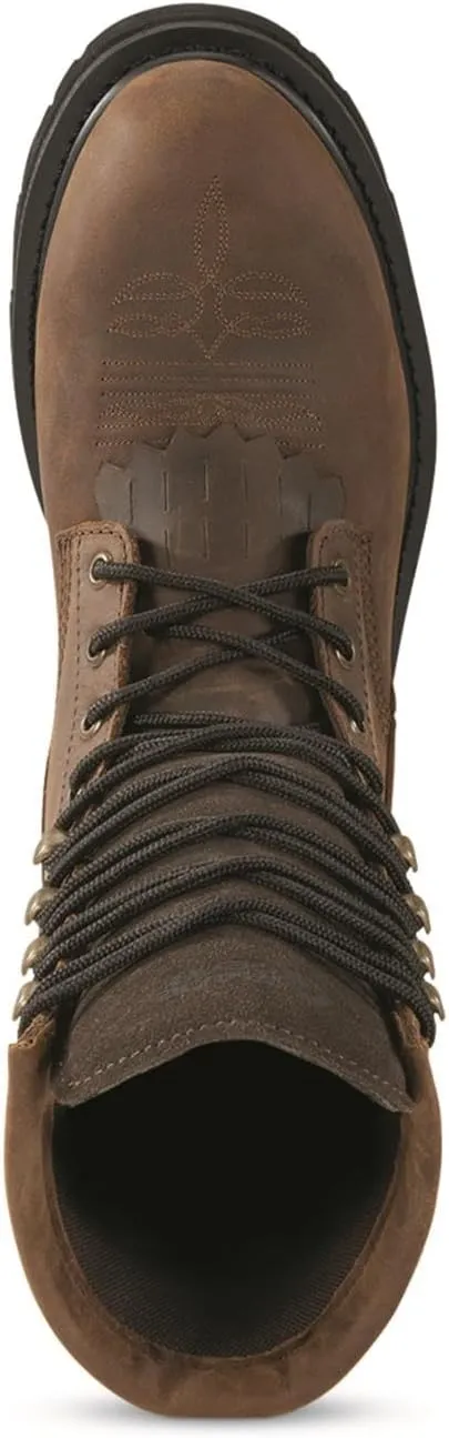 Guide Gear Men's Western Work 2.0 Lace-up Work Boots; Leather Uppers, Rubber Sole Shoes