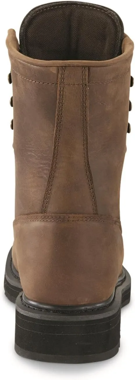 Guide Gear Men's Western Work 2.0 Lace-up Work Boots; Leather Uppers, Rubber Sole Shoes