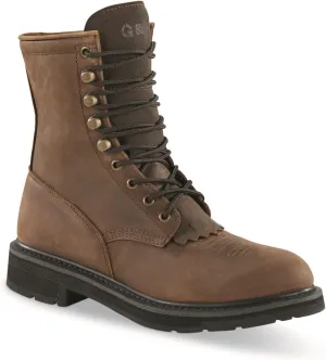 Guide Gear Men's Western Work 2.0 Lace-up Work Boots; Leather Uppers, Rubber Sole Shoes