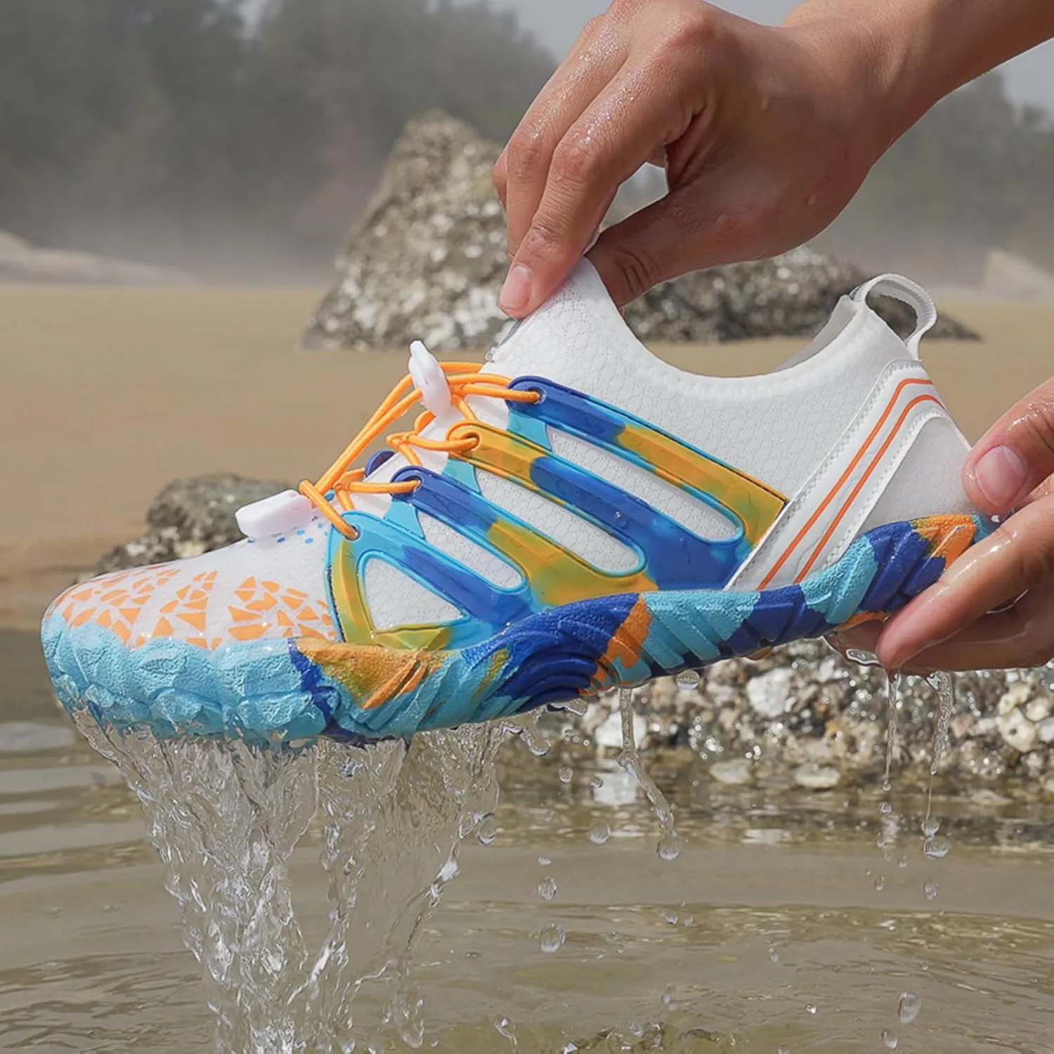 Hike Barefoot Shoes for Women Men Unisex Quick Dry Beach Walking Slip On Training Sneakers Non-Slip Athletic Swiming Shoes Comfortable Outdoor Hiking Footwear
