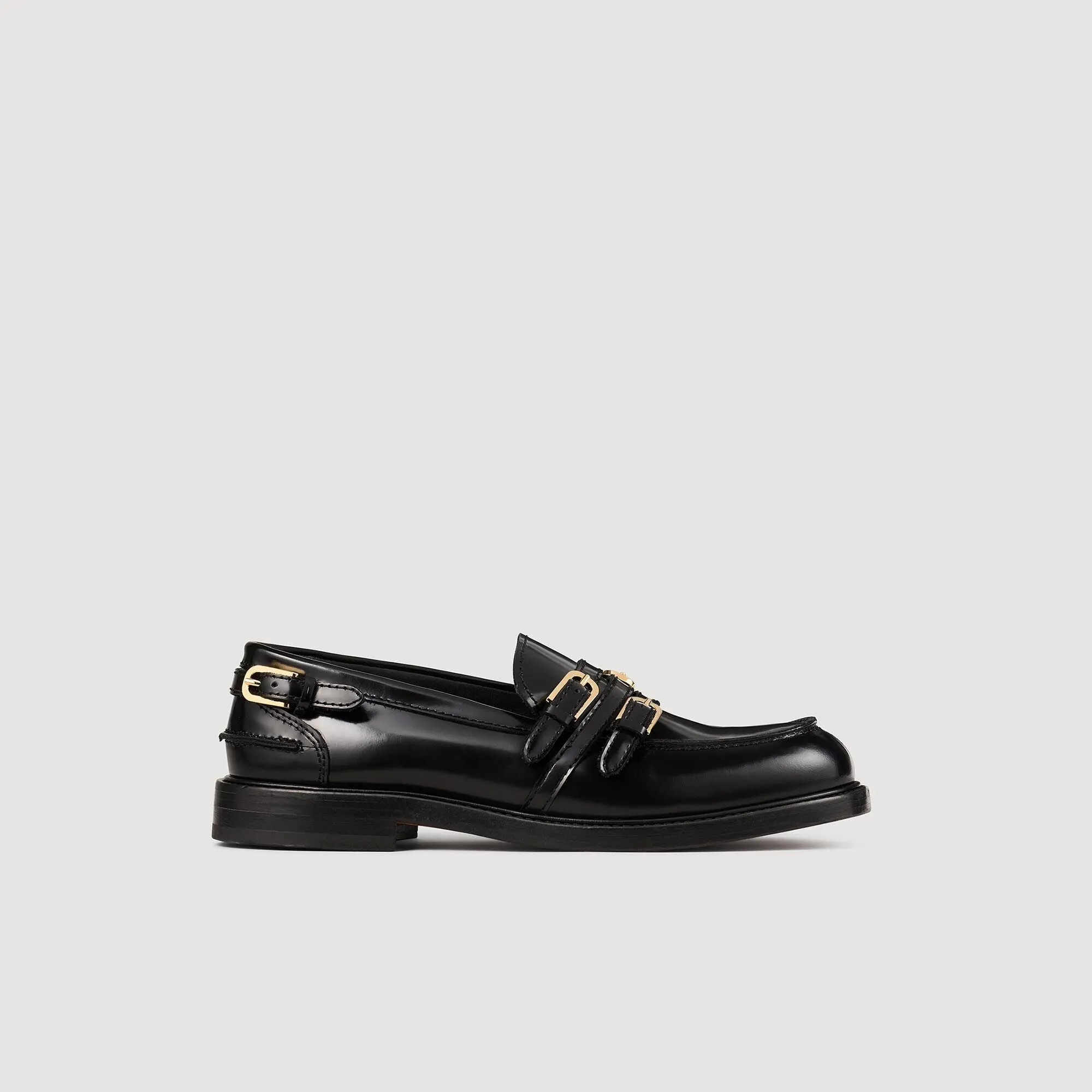 Hill Buckle Loafers Black