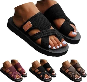 Hollow Mesh Slide Sandals for Women 2025 Orthopedic Sandals Arch Support Fashion Beach Shoes Casual Split Toe Slipper