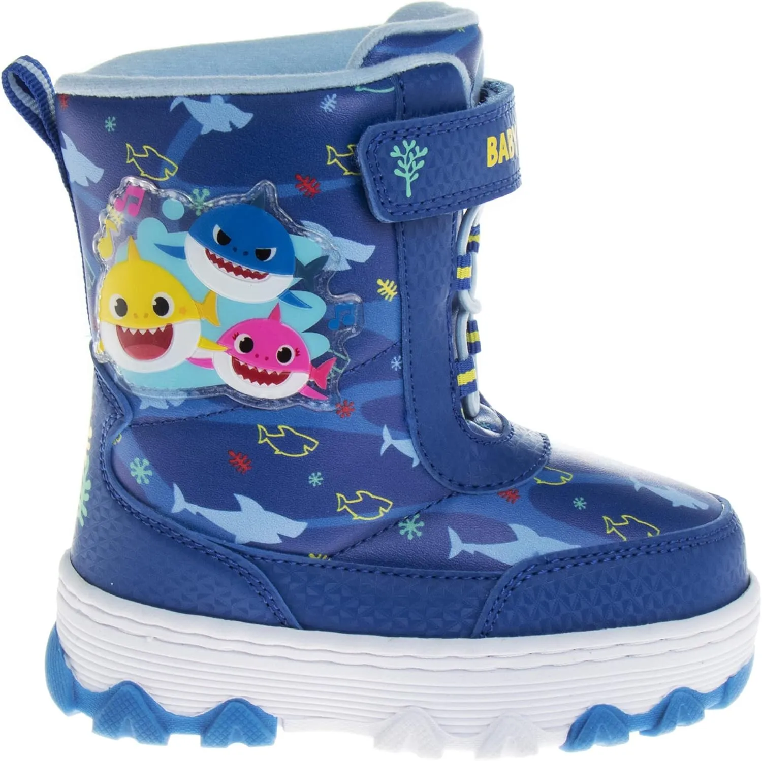 Josmo Baby Shark Snowboots Fur Lined Insulated Water Resistant - Kids Rain Winter Boots for girls and boys