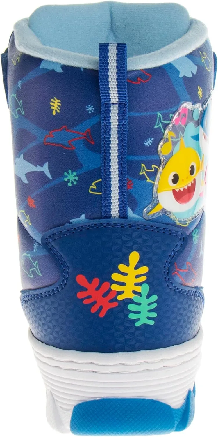 Josmo Baby Shark Snowboots Fur Lined Insulated Water Resistant - Kids Rain Winter Boots for girls and boys