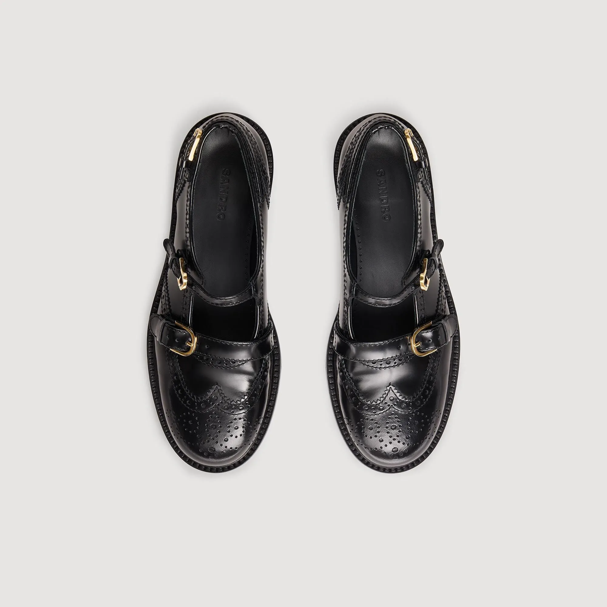 Kaeta Multi-Buckle Open Derbies Black