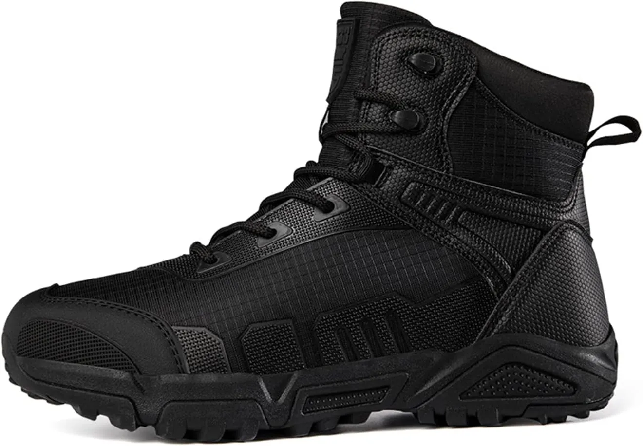 Kervaky Men's Military Tactical Boots Lightweight Breathable Outdoor Boots Waterproof Hiking Boots Combat Boots Work Boots
