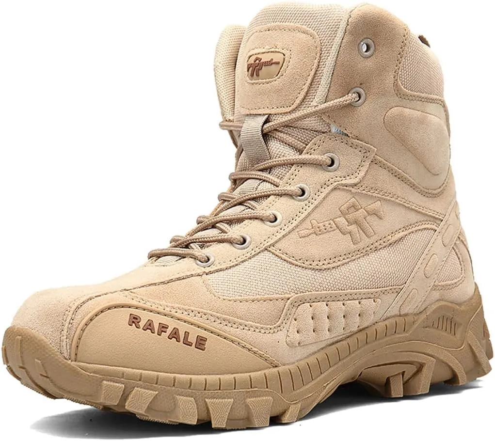 Kervaky Mens Military Tactical Boots Outdoor Lightweight Durable Military Boots for Hiking Work Combat