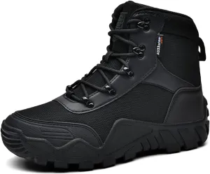 Kervaky Men's Military Tactical Boots Work Boots Outdoor Boots Waterproof Hiking Boots Combat Boots Lightweight Breathable Boots