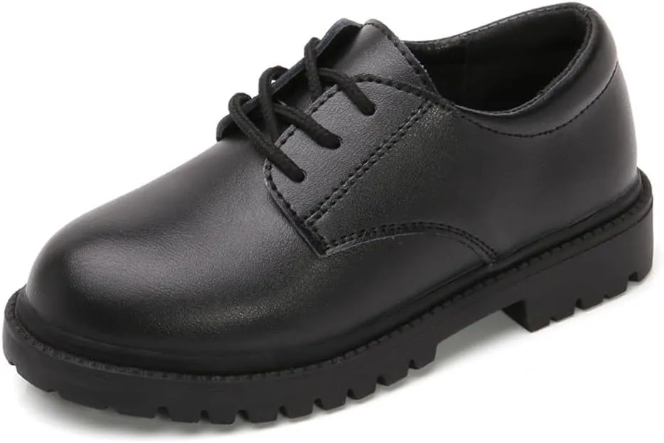Kids Boys' Classic Lace-Up Oxford School Uniform Dress Shoes for Church Wedding Party Performance (Black 206, Little Kid, 11, Numeric, US Footwear Size System, Medium)